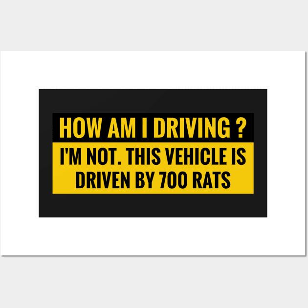 How Am I Driving, Funny Car Bumper Wall Art by yass-art